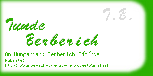 tunde berberich business card